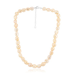 Collana in argento con Perla d'Acqua Dolce Pesca (TPC)
