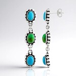 Orecchini in argento con Turchese Kingman Mohave Blu (Jones Lee)