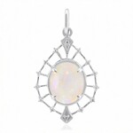 Ciondolo in oro con Opale Bianco Brasiliano