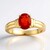 Bague en or et Opale de feu mexicaine AAA