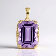 Zilveren hanger met een lavendel amethist