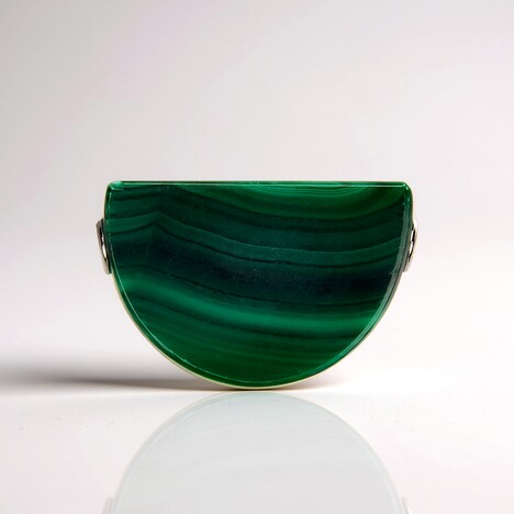 Ciondolo in argento con Malachite (MONOSONO COLLECTION)