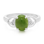 Anillo en plata con Crisoprasa imperial