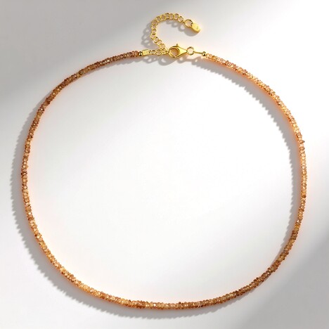 Collana in argento con Zircone Champagne