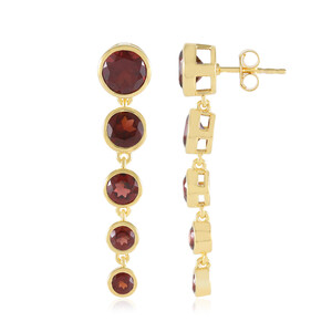 Mozambique Garnet Silver Earrings (de Melo Essence)