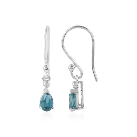 Petrol-Kyanit-Silberohrringe