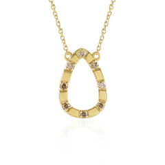 Collar en plata con Diamante champán I2 (de Melo Essence)