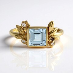 Anello in argento con Topazio Blu Cielo