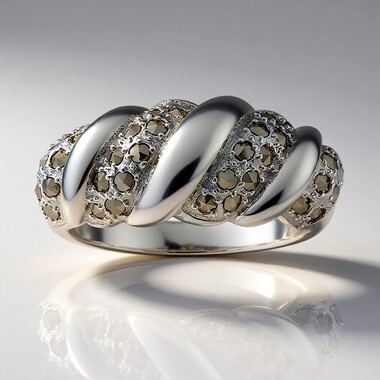 Anello in argento con Marcassite (Annette classic)
