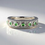 Anello in argento con Tsavorite della Tanzania
