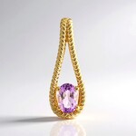 Ciondolo in oro con Scapolite Porpora