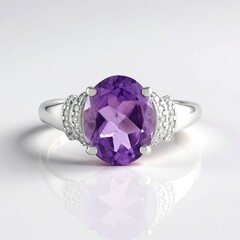 Anello in argento con Ametista