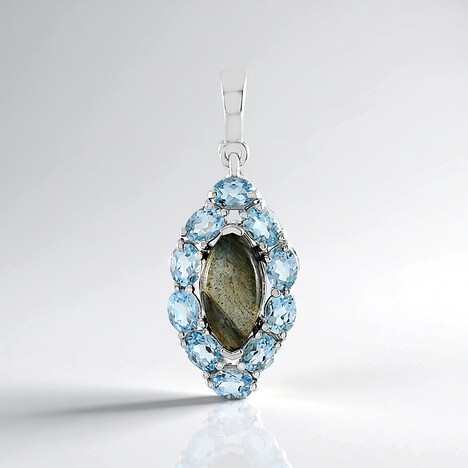 Ciondolo in argento con Labradorite