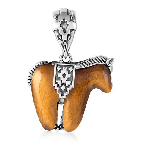 Ciondolo in argento con Occhio di Tigre (Desert Chic)