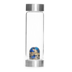 Bouteille bien-être "Inspiration" - lapis-lazuli et quartz rutile (VitaJuwel)