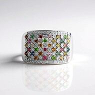 Anillo en plata con Turmalina
