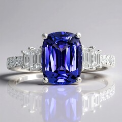Anello in oro con Tanzanite AAA