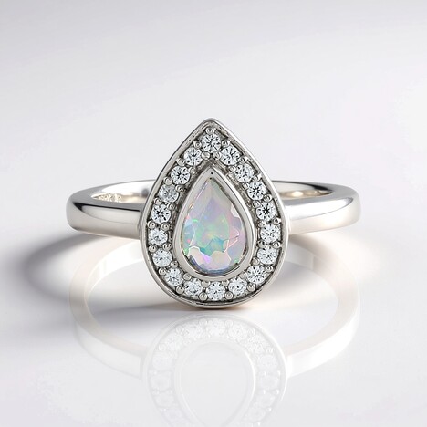 Anello in argento con Opale di Welo