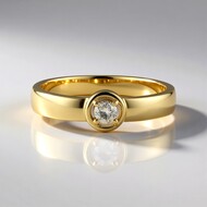 Gouden ring met een I2 Bruine Diamant