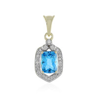 Gouden hanger met een Zwitsers-blauwe topaas (Adela Gold)