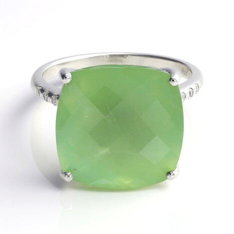 Anello in argento con Prehnite