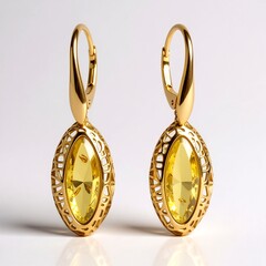 Orecchini in argento con Ambra Baltica Limone