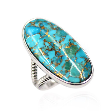 Anello in argento con Turchese Ramato Blu (Faszination Türkis)