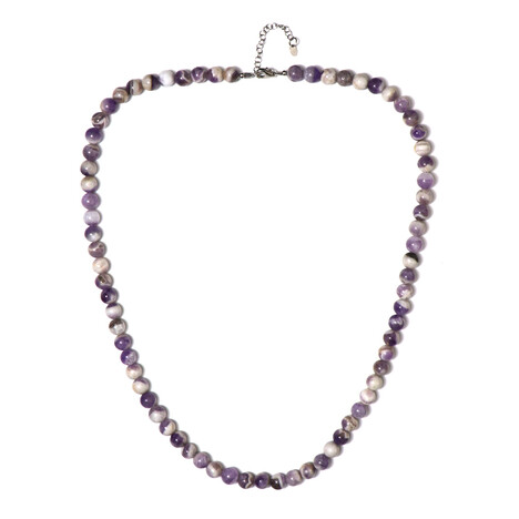 Chevron-Amethyst-Silberhalskette