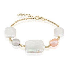 Zilveren armband met een Witte zoetwater kweekparel