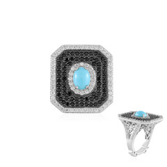 Sleeping Beauty-Türkis-Silberring