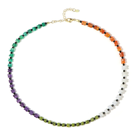 White Agate Silver Necklace