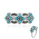 Anillo en plata con Turquesa bella durmiente