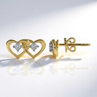 Gouden oorbellen met Diamanten SI1 (G) (Annette)