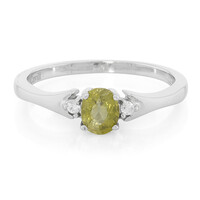 Bague en argent et Tourmaline cuprifère