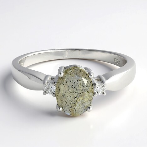 Anello in argento con Labradorite