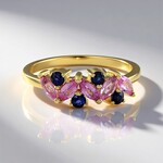 Anello in oro con Zaffiro Ceylon Rosa (Adela Gold)