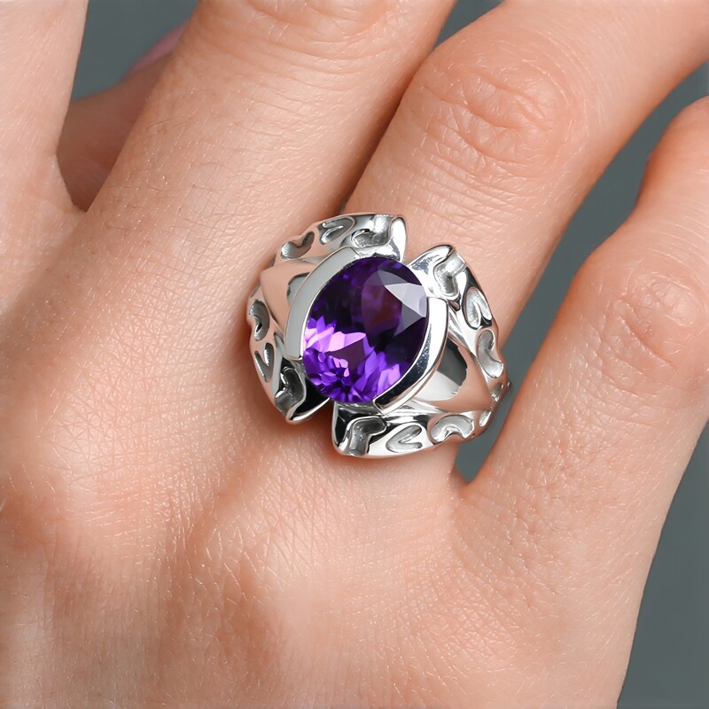 Amethyst Silver Ring (Remy Rotenier)