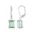 Grüner Fluorit-Silberohrringe
