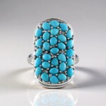 Anello in argento con Turchese Sleeping Beauty (Faszination Türkis)
