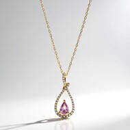 Collier en or et Saphir parme (CIRARI)