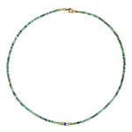 Zilveren halsketting met Socoto smaragden