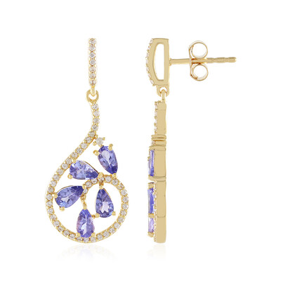 Boucles d'oreilles en argent et Tanzanite