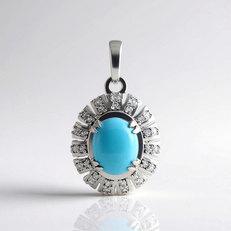 Ciondolo in argento con Turchese Sleeping Beauty