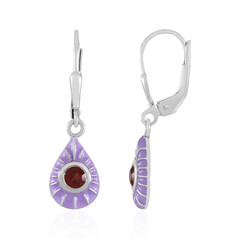 Mozambique Garnet Silver Earrings