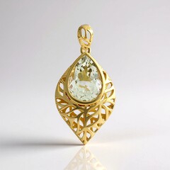 Pendentif en argent et Améthyste verte (Ornaments by de Melo)