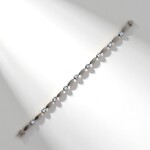 Bracelet en platine et Aigue-Marine Santa Maria (CUSTODANA)