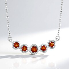 Collana in argento con Citrino Madeira