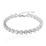 Brazalete en plata con Topacio blanco