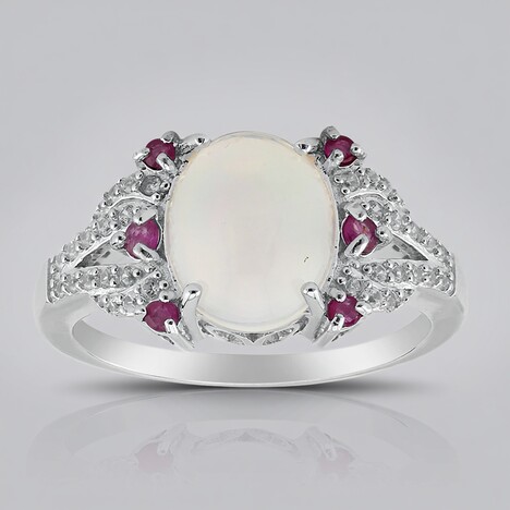 Anello in argento con Opale di Welo