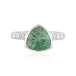 Grüner Fluorit-Silberring (MONOSONO COLLECTION)